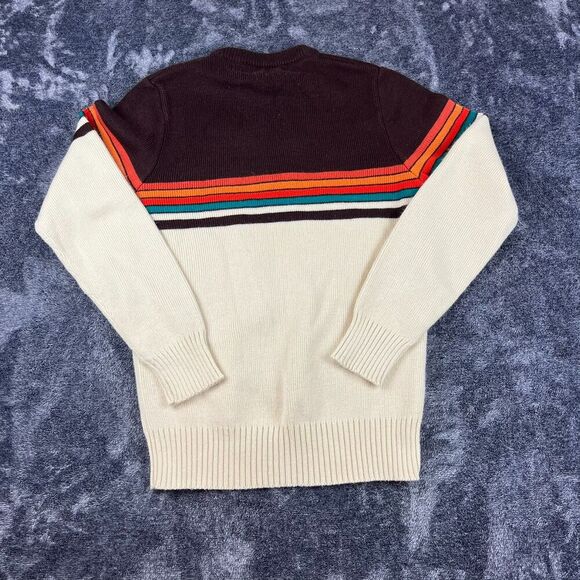 Vtg Ocean Pacific Men's Knitted Crewneck Sweater Striped Men's S Surfing - Picture 10 of 12